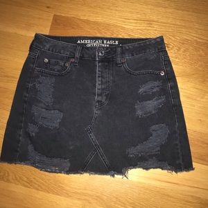 Ripped American Eagle Jean Skirt